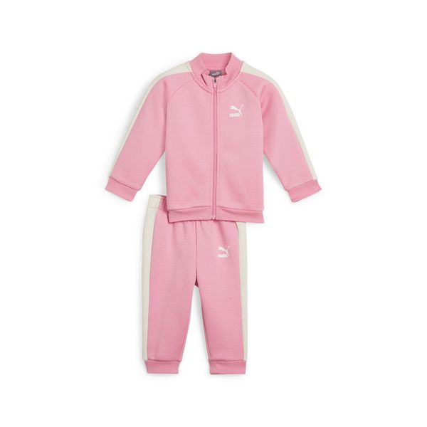 PUMA Women's Puma MINICATS T7 ICONIC Baby Tracksuit Set, Pink, Size 9-12M, Clothing