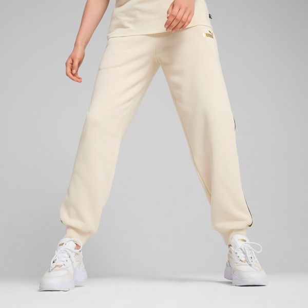 PUMA Women's Puma MINIMAL GOLD Sweatpants, White, Size S, Clothing