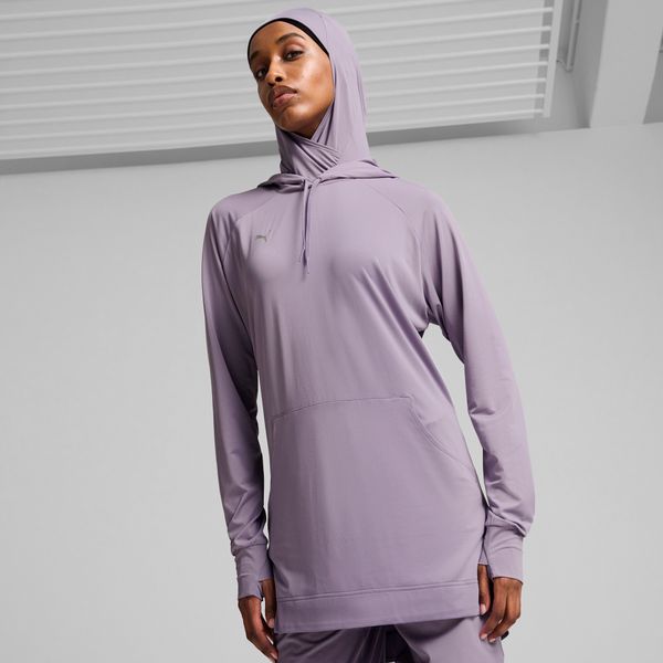 PUMA Women's Puma Modest Activewear Training Hoodie, Purple, Size S, Clothing