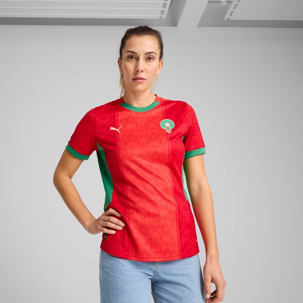 PUMA Women's Puma Morocco 2025 Home Jersey, Red, Size XL, Clothing