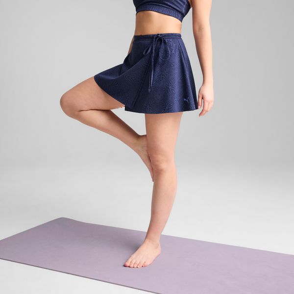 PUMA Women's Puma MOVE CLOUDSPUN AOP Wrap Skirt, Blue, Size S, Clothing
