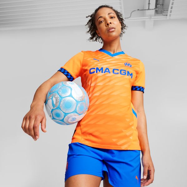 PUMA Women's Puma Olympique de Marseille 24/25 Third Jersey, Orange, Size XS, Clothing
