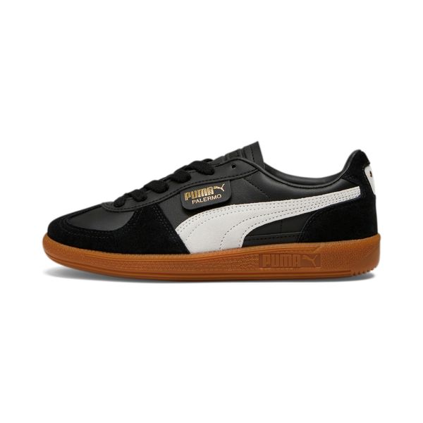 PUMA Women's Puma Palermo Leather Sneakers, Black, Size 37.5, Shoes