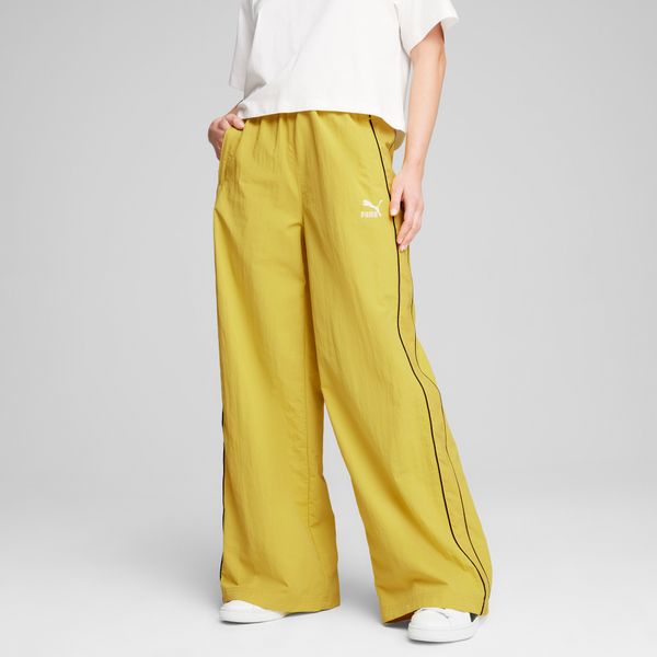 PUMA Women's Puma PLAY LOUD T7 Track Pants, Yellow, Size L, Clothing