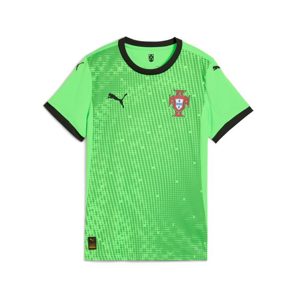 PUMA Women's Puma Portugal 2025 Goalkeeper Short Sleeves Jersey, Green, Size M, Clothing