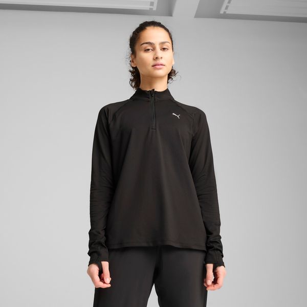 PUMA Women's Puma RUN VELOCITY CLOUDSPUN 1/4 Zip, Black, Size XS, Clothing