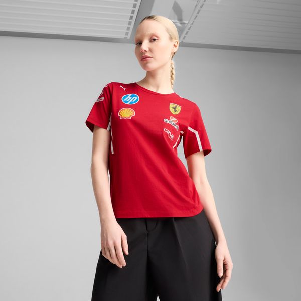 PUMA Women's Puma Scuderia Ferrari HP 2025 Team T-Shirt, Red, Size XS, Clothing
