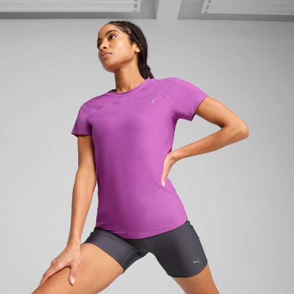 PUMA Women's Puma SEASONS cool CELL T-Shirt, Purple, Size XS, Clothing