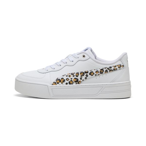 PUMA Women's Puma Skye Leo Sneakers, White, Size 35.5, Shoes