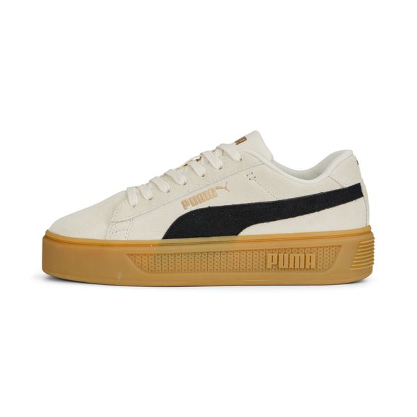 PUMA Women's Puma Smash Platform V3 Suede Sneakers, White, Size 40, Shoes