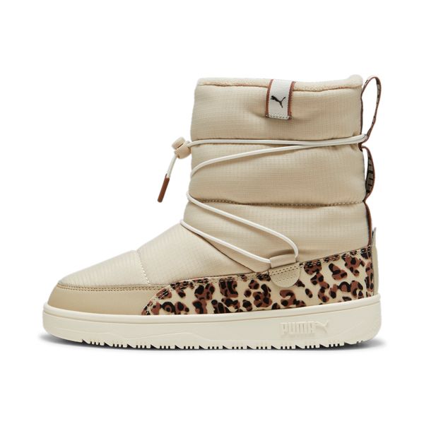 PUMA Women's Puma Snowbae Animal Boots, Beige, Size 39, Shoes