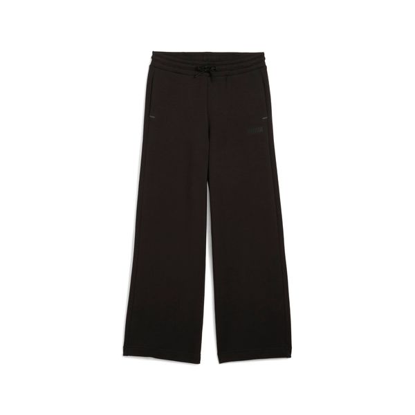 PUMA Women's Puma Spacer Wide Leg Pants Youth, Black, Size 7-8Y, Clothing