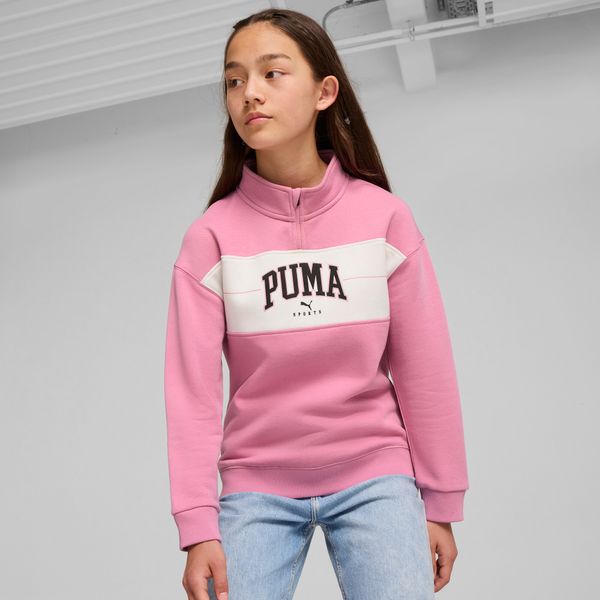 PUMA Women's Puma SQUAD Half-Zip Youth, Pink, Size 7-8Y, Clothing