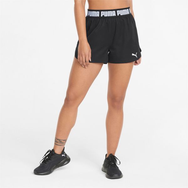 PUMA Women's Puma STRONG 3" Training Shorts, Black, Size L, Clothing