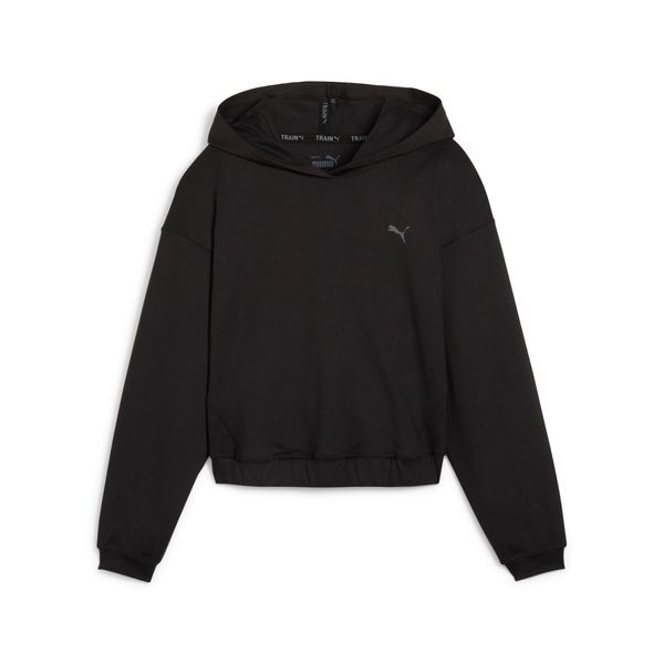 PUMA Women's Puma Studio Foundations's Training Hoodie, Black, Size S, Clothing