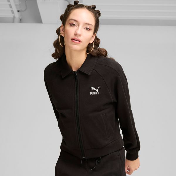 PUMA Women's Puma T7 Track Jacket, Black, Size XS, Clothing