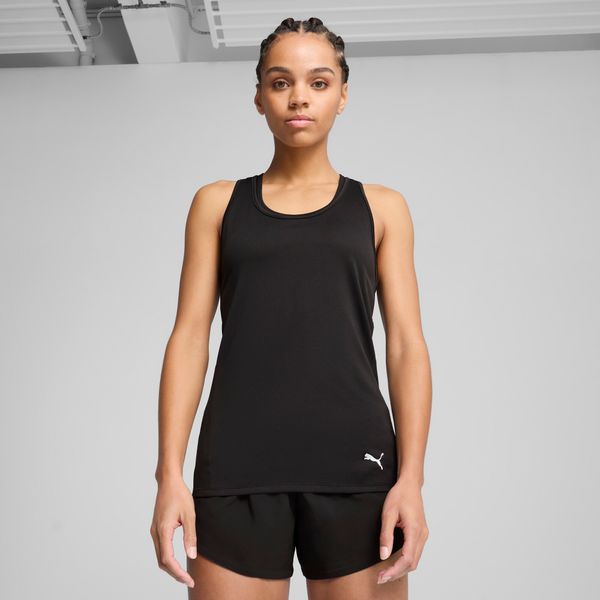 PUMA Women's Puma TAD ESSENTIALS Racerback Tank, Black, Size M, Clothing