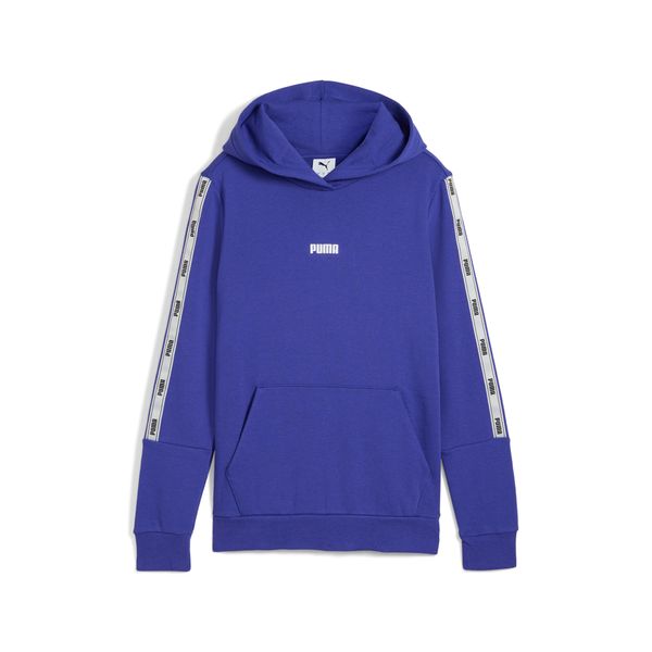 PUMA Women's Puma Tape Hoodie, Blue, Size XL, Clothing