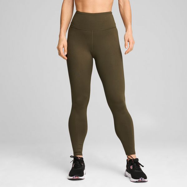 PUMA Women's Puma TRAIN High Waist Full-Length Tights, Green, Size L, Clothing