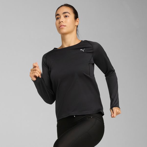 PUMA Women's Puma VELOCITY Long Sleeve Running Top, Black, Size S, Clothing