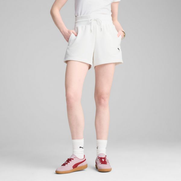 PUMA Women's Puma WARDROBE Essentials 4" Shorts, White, Size S, Clothing