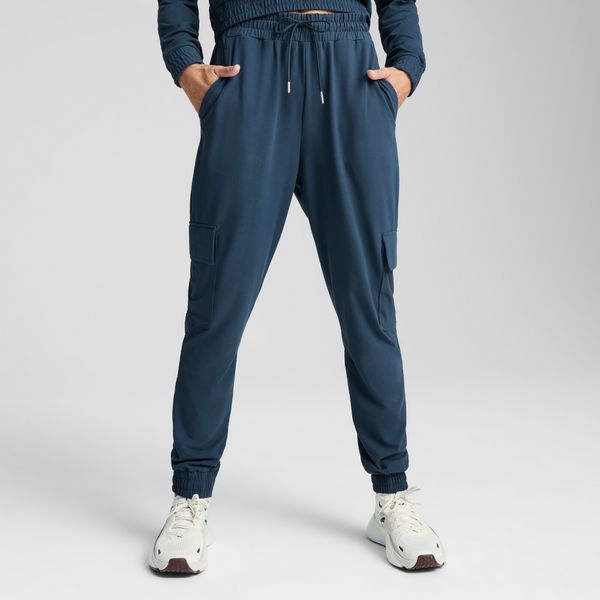 PUMA Women's Puma x PAMELA REIF Cargo Sweat Pants, Blue, Size XL, Clothing