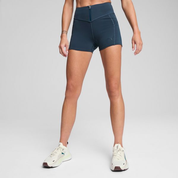 PUMA Women's Puma x PAMELA REIF Zip Shorts, Blue, Size XS, Clothing