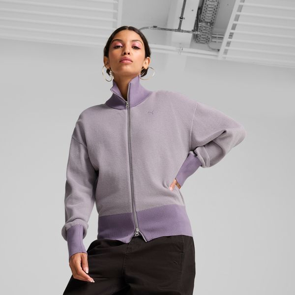 PUMA Women's Puma YONA Full-Zip Cardigan, Purple, Size XS, Clothing