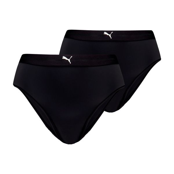 PUMA Women's Puma's Brazilian Bottoms 2 pack, Black, Size XL, Clothing