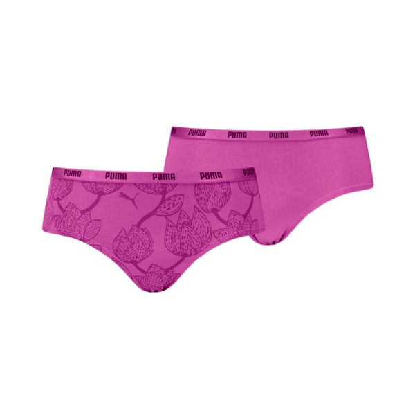 PUMA Women's Puma's Hipster Underwears 2 pack, Purple, Size 5, Clothing