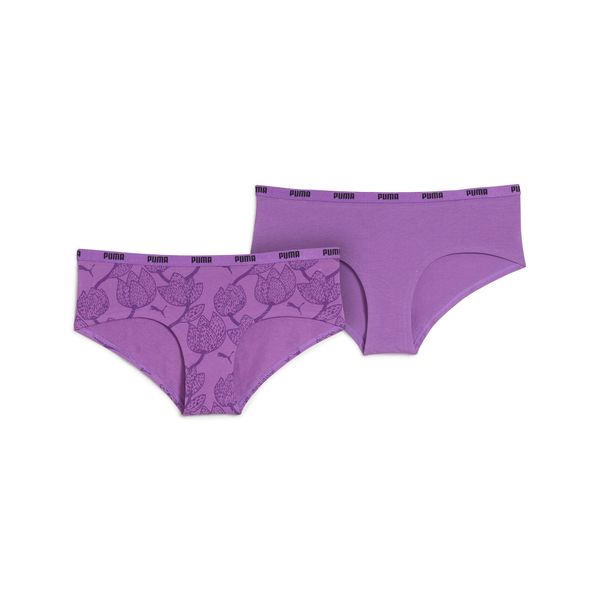 PUMA Women's Puma's Hipster Underwears 2 pack, Purple, Size 5, Clothing