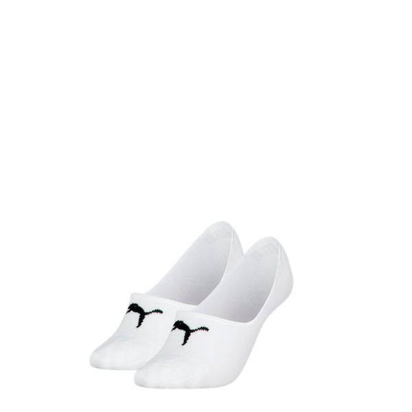 PUMA Women's Puma's Invisible Footie Socks 2 pack, White, Size 39-42, Clothing