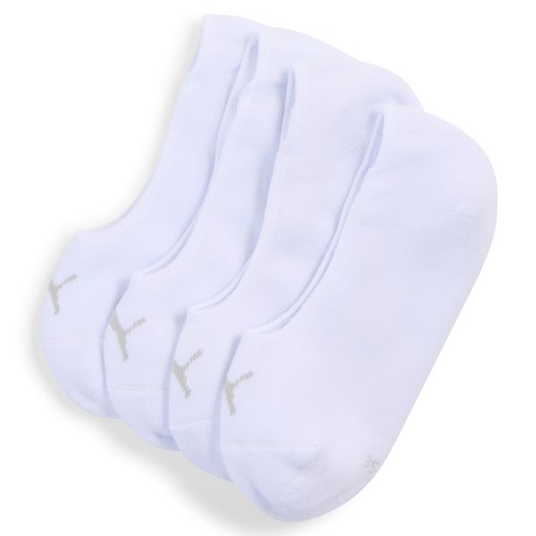 PUMA Women's Puma's Invisible Footie Socks 2 pack, White, Size 39-42, Women