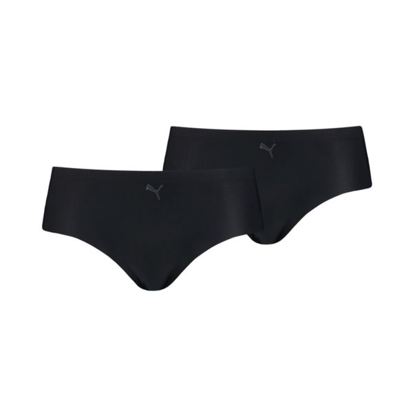 PUMA Women's Puma's Seamless Hipster Underwear 2 Pack, Black, Size 3, Clothing