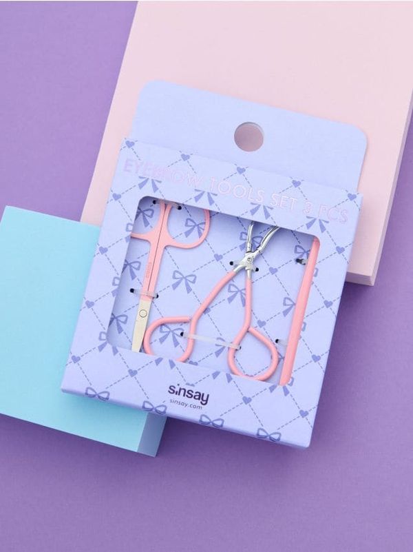 Sinsay Sinsay - 3-v-1 komplet za obrvi - pastelno roza