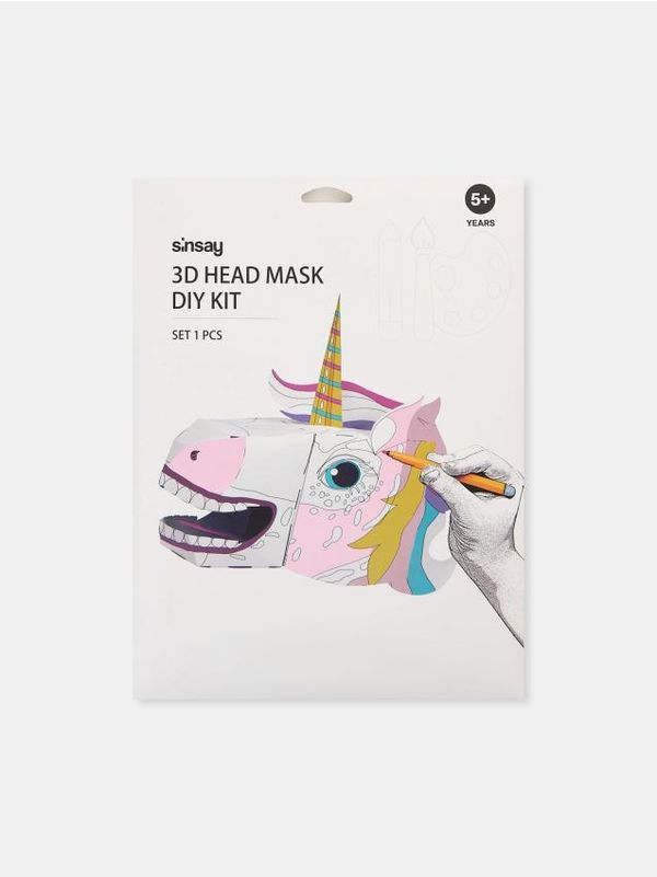 Sinsay Sinsay - 3D maska DIY komplet za barvanje - pastelno roza