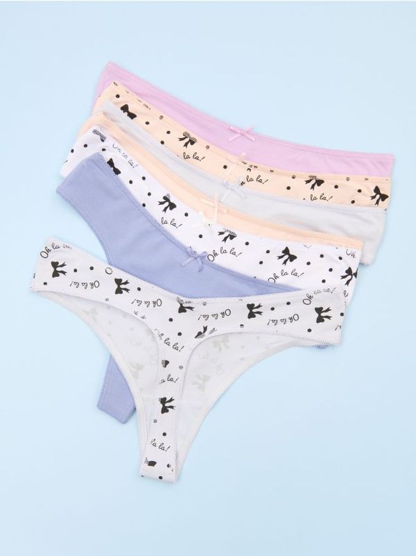 Sinsay Sinsay - Bombažni stringi 7 paket - večbarvna