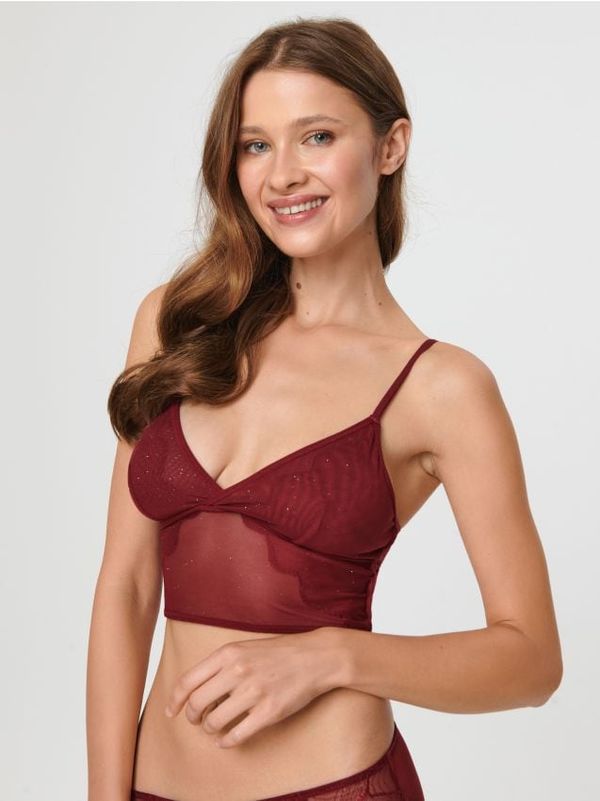 Sinsay Sinsay - Bralette modrček - kostanjevo