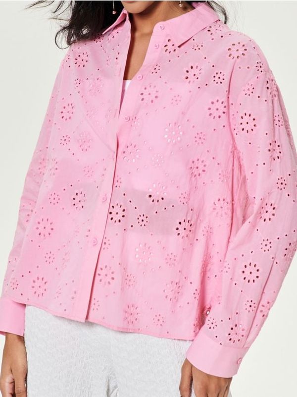 Sinsay Sinsay - Čipkasta srajca - roza