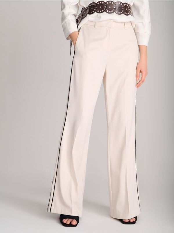 Sinsay Sinsay - Hlače na rob zmečkanega videza - krema