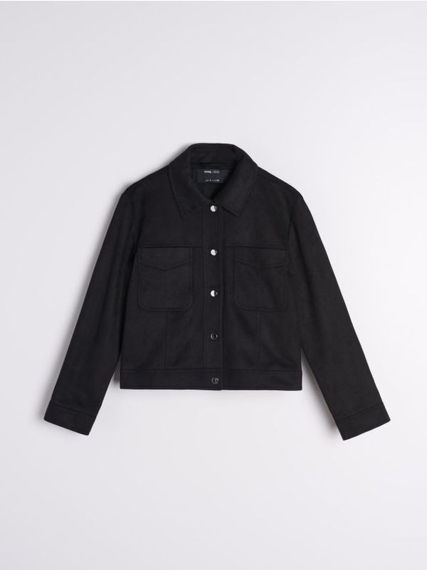 Sinsay Sinsay - Jakna iz umetnega semiša - črna