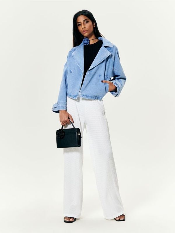 Sinsay Sinsay - Jeans motoristična jakna - modra