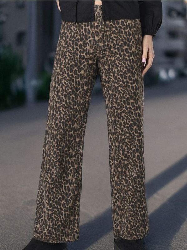 Sinsay Sinsay - Kavbojke wide leg - večbarvna