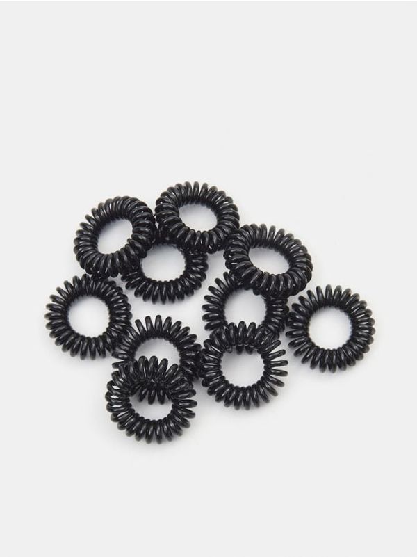 Sinsay Sinsay - Komplet 10 gumic iz blaga - črna