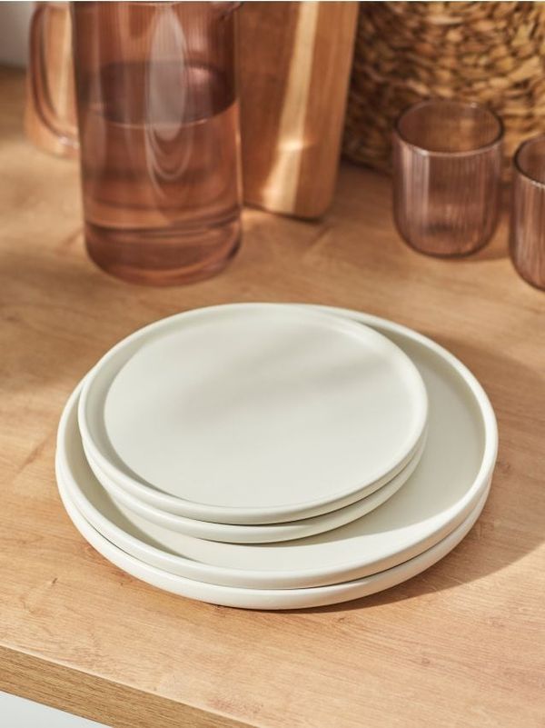 Sinsay Sinsay - Komplet 2 krožnikov - krema