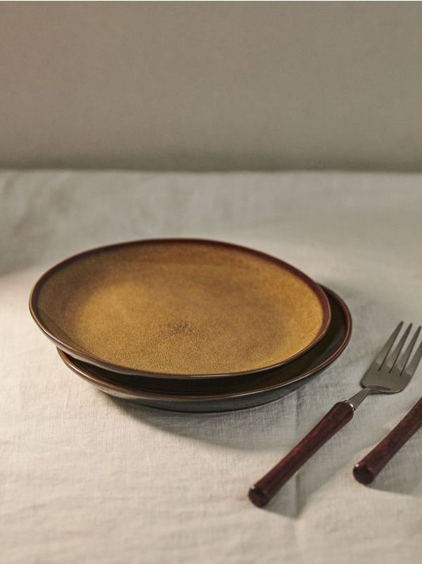 Sinsay Sinsay - Komplet 2 krožnikov - zlatorjavo