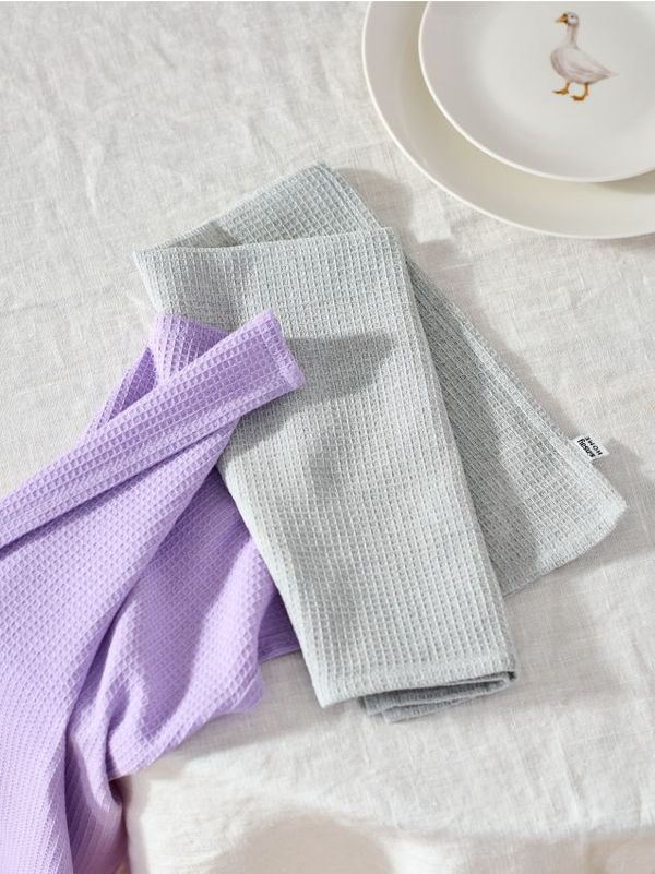 Sinsay Sinsay - Komplet 2 kuhinjskih krp - sivka