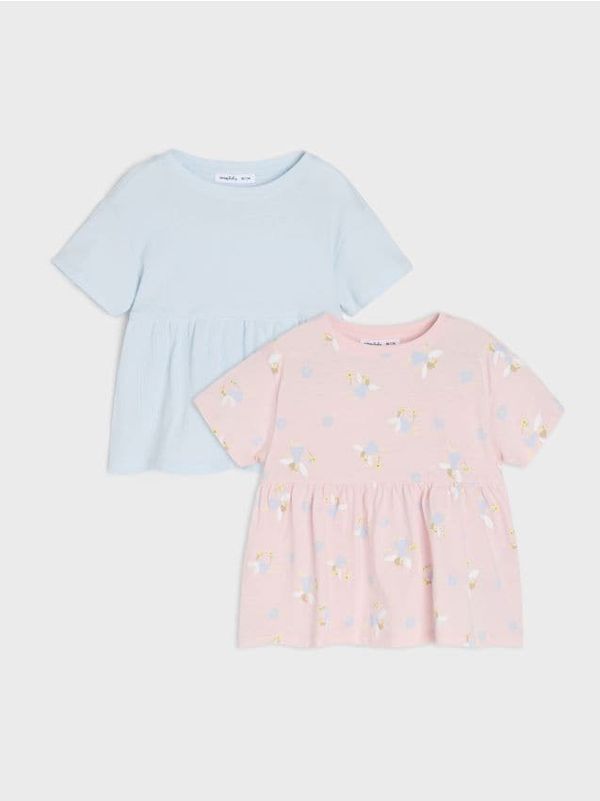 Sinsay Sinsay - Komplet 2 majic - pastelno roza