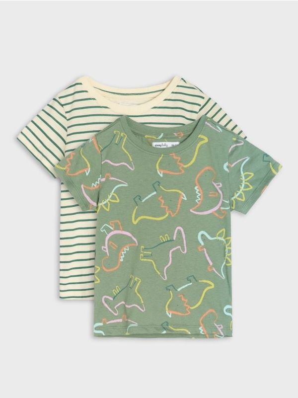 Sinsay Sinsay - Komplet 2 majic - temno turkizna