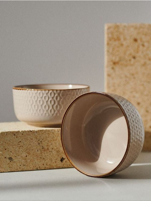 Sinsay Sinsay - Komplet 2 posod - krema